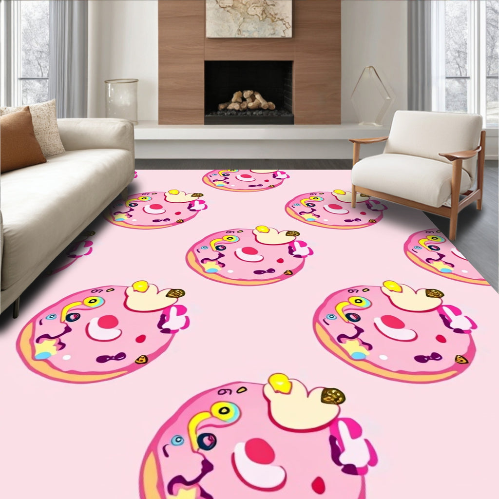 Pink Donut Sprinkle Whimsy Rug