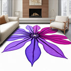 Vibrant Purple Pink Petal Bloom Rug