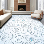 Winter Sky Swirl Crystal Rug