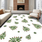 Green Leafy Palm Scatter Rug