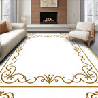 Antique Gold Art Nouveau Frame Rug