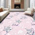 Pink Sakura Blossom Crystal Star Rug