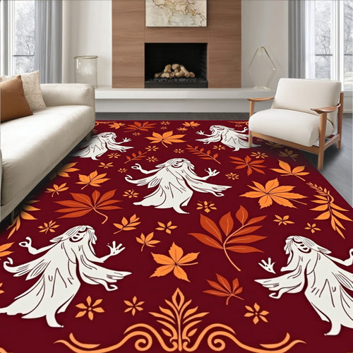 Bewitching Autumn Leaf Ghost Rug