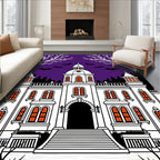 Haunted Mansion Bats Purple Sky Rug