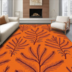 Autumn Pine Branch Repeating Pattern Rug