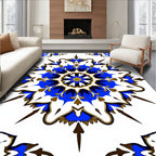 Azure Royal Medallion Arrangement Rug