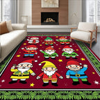 Festive Folklore Gnome Collection Red Rug