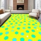 Sunny Yellow Polka Dot Scatter Rug