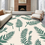Forest Green Palm Frond Scattered Rug