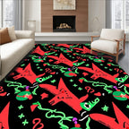 Red Fox Christmas Ornament Garland Rug