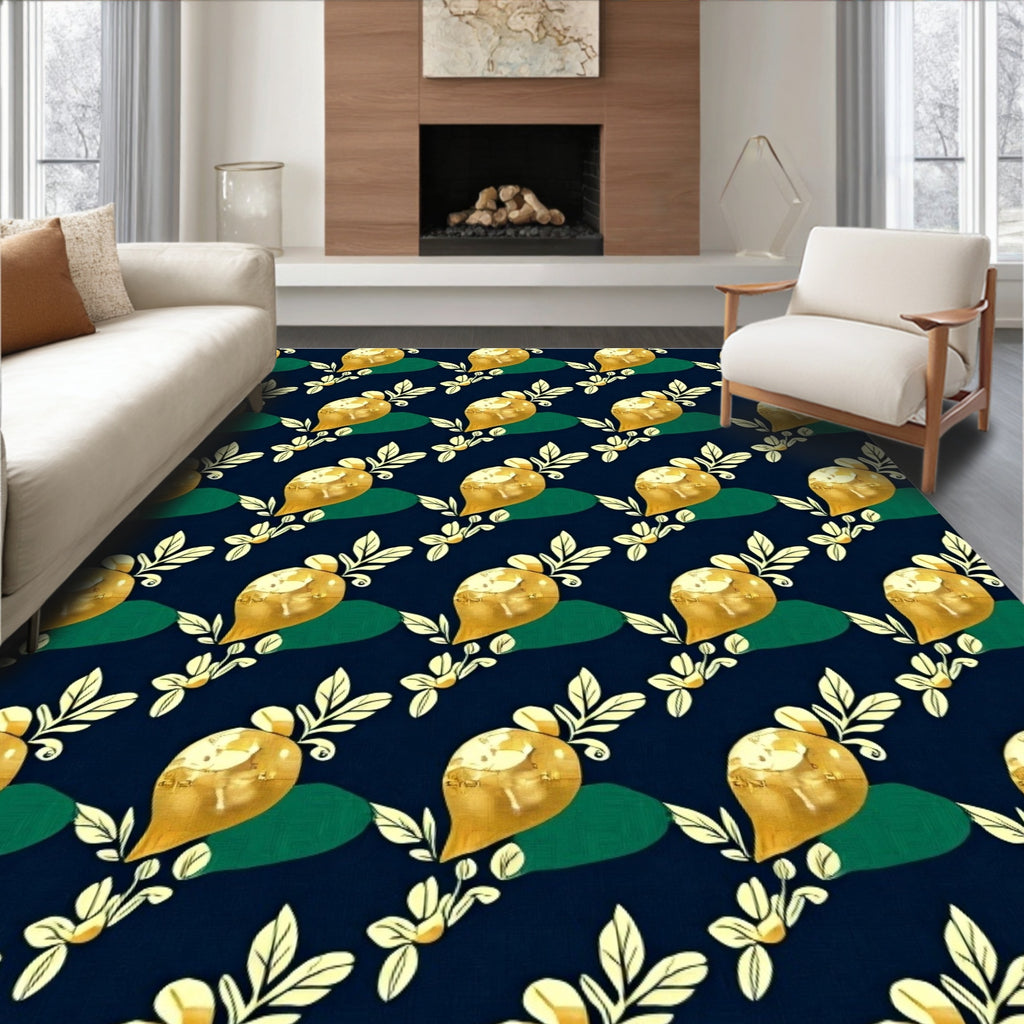Golden Radish Botanical Repeats Rug