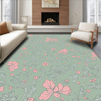 Vintage Pink Floral Vine Rug