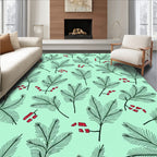 Foilage Red Berry Sprig Rug