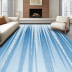 Icy Blue Feathered Drops Rug