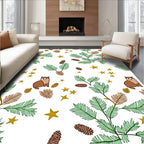 Cute Animals Green Pine Stars Rug