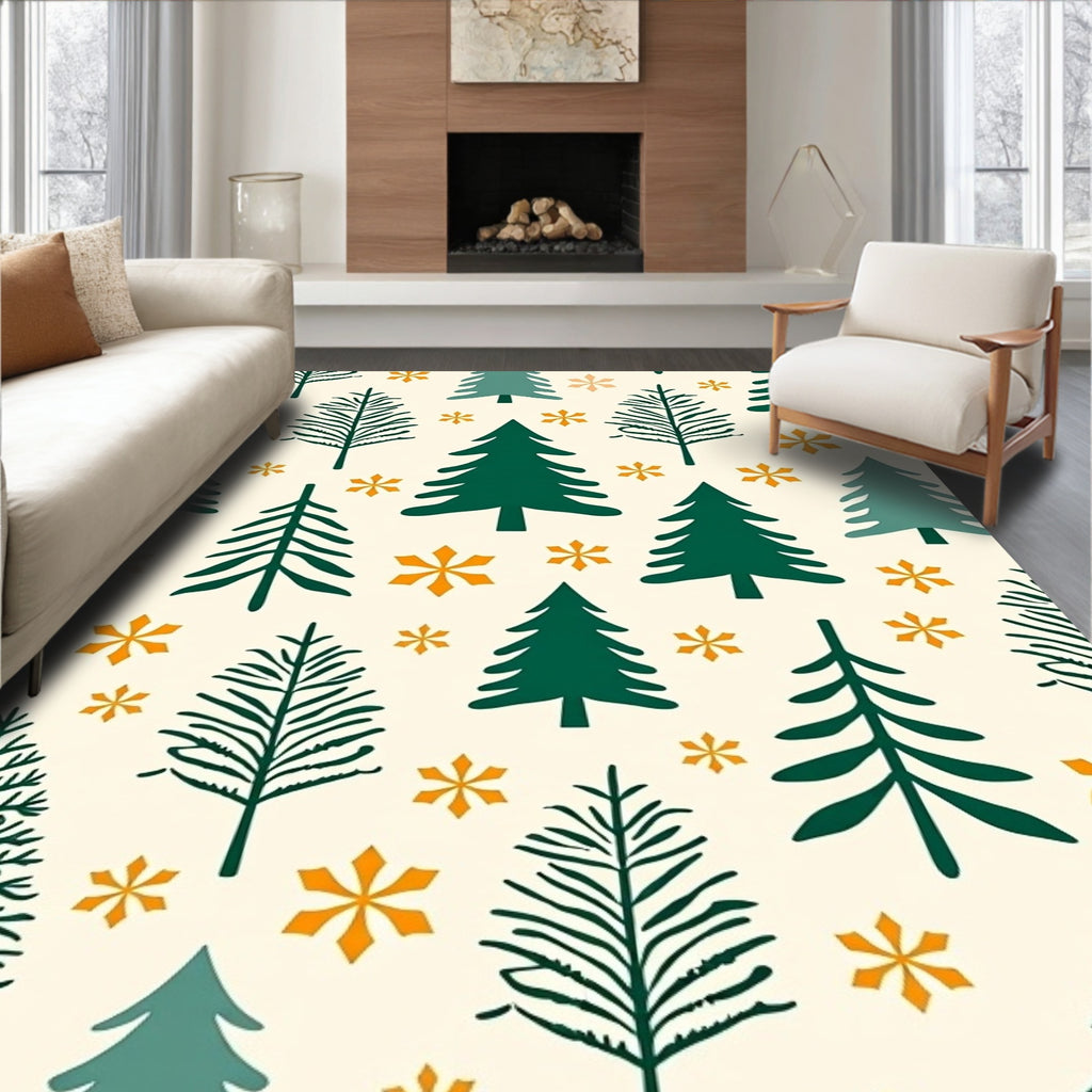 Forest Green Pine Scatter Rug