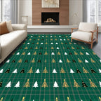 Festive Forest Trees Plaid Rug
