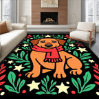 Whimsical Sausage Dog Star Garland Rug