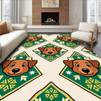 Friendly Brown Dog Diamond Art Rug