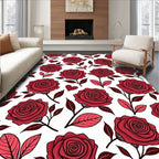 Crimson Rose Heart Collection Rug