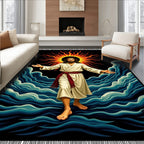 Radiant Sun Walking on Water Rug