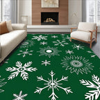 Winter Snowflake Holiday Graphics Rug