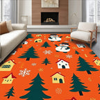 Winter Scene Snowman Festive Homes Rug