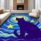Midnight Starry Night Cat Rug