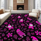 Pink Gnome And Leaf Repeat Rug