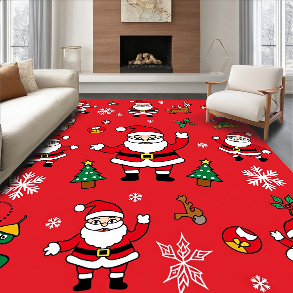 Jolly Santa Claus Christmas Collection Rug