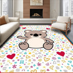 Cute Koala Bear Hearts Stars Whimsical Rug