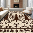 Forest Trees Folk Art Rug