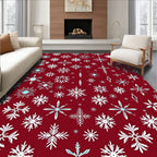 Winter Snowflake Snowscape Medley Rug
