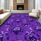 Purple Bearded Man Portrait Repeat Rug