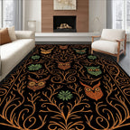 Whimsical Owl Forest Woodland Rug