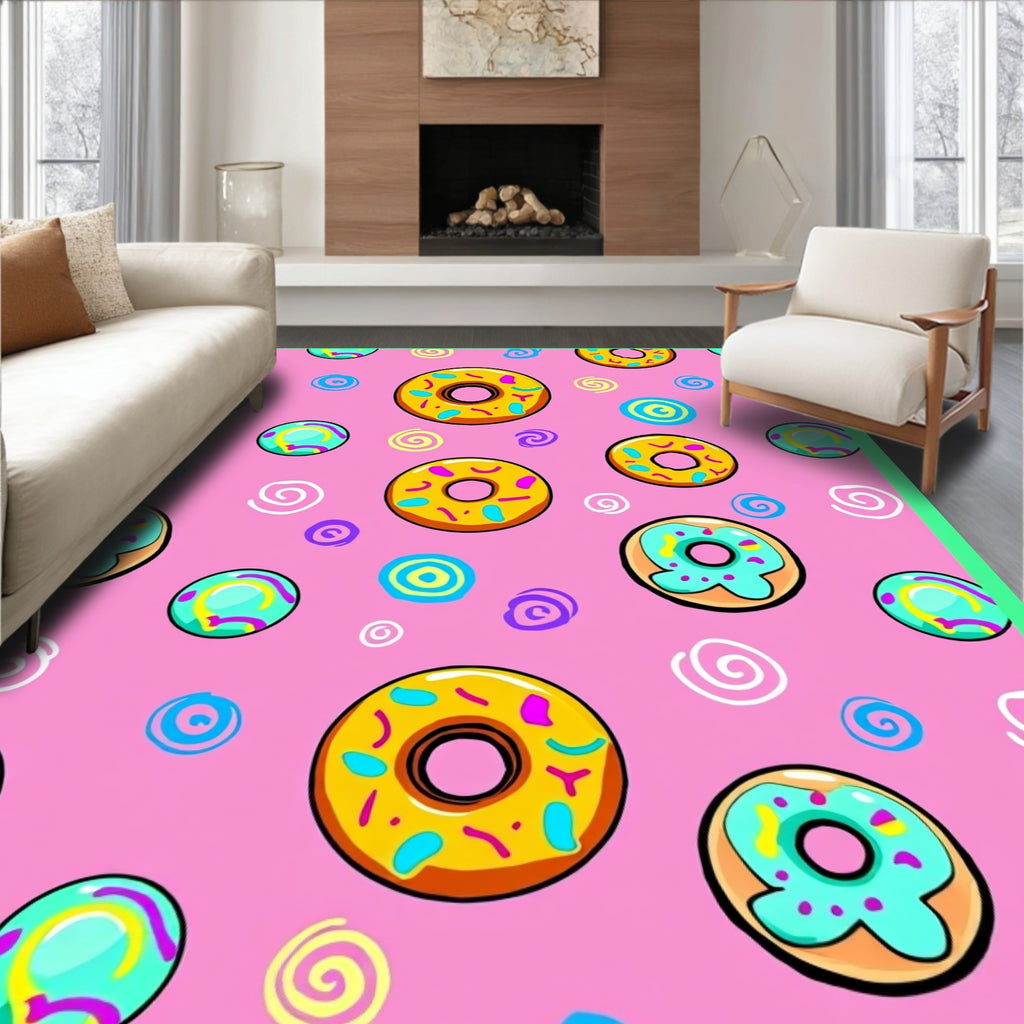 Pink Donut Swirl Collection Rug