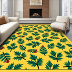 Yellow Green Leaf Berry Scatter Rug