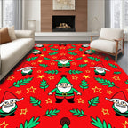 Red Gnome Garland Star Toss Rug