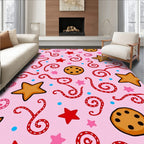 Whimsical Star Cookie Swirls Rug