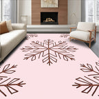 Warm Rose Snowflake Repeat Rug