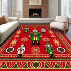 Crimson Red Nutcracker Soldier Parade Rug