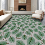 Green Pine Needles Scattered Texture Rug