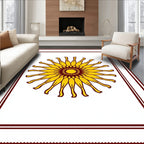 Radiant Yellow Sunburst Mandala Rug