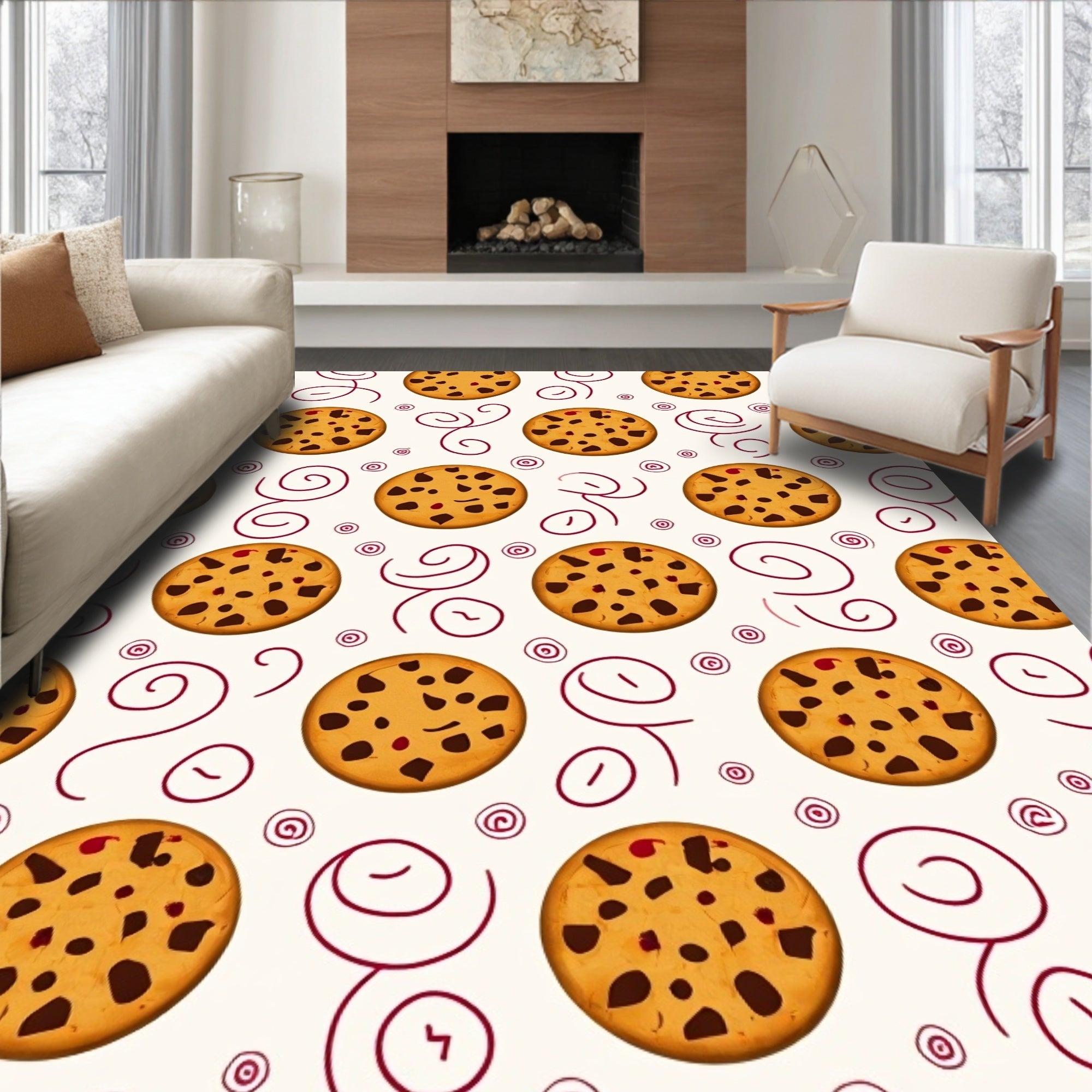 Sweet Chocolate Chip Cookie Whimsy Rug