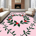 Green Berry Vine Wreath Rug