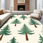 Evergreen Forest Tree Pattern Rug