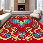 Crimson Phoenix Regal Scrollwork Rug