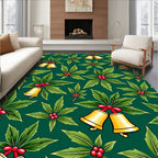 Jolly Bells Holly Festive Garland Rug