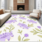 Purple Dino With Green Accents Rug