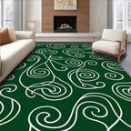Emerald Swirls Organic Vine Rug